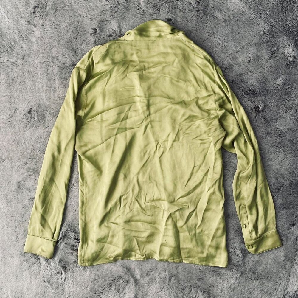 GUCCI Green Tie Front Blouse - Picture 2 of 9